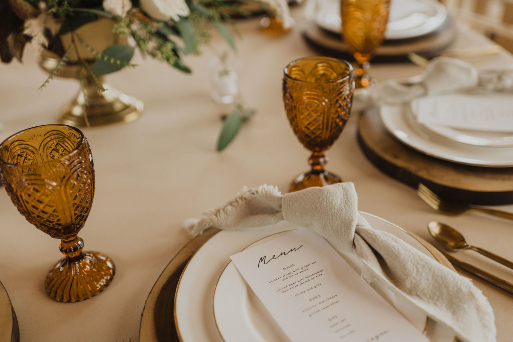 Table setting | Magnolia Venue Wedding | Finding Eden Photography | Smoky Mountain Wedding