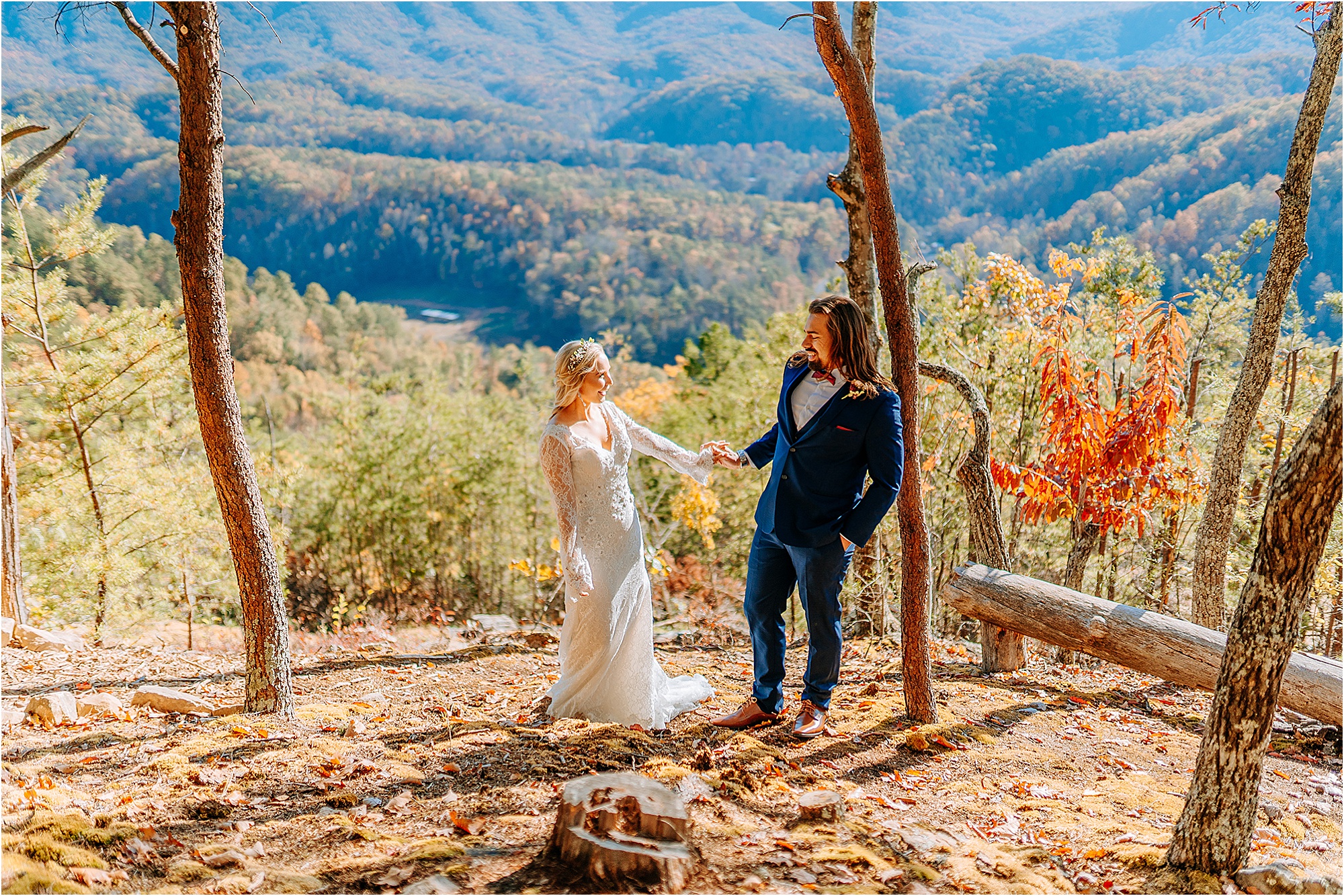 first look photos with bride and groom at burgundy and navy colors wedding