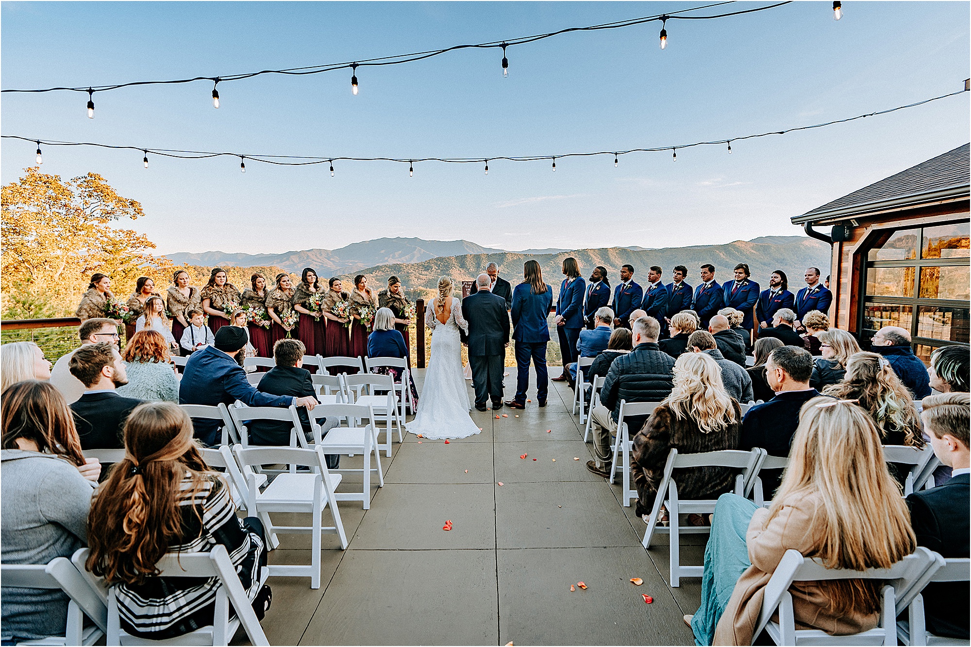 Fall Wedding with Burgundy and Navy Colors