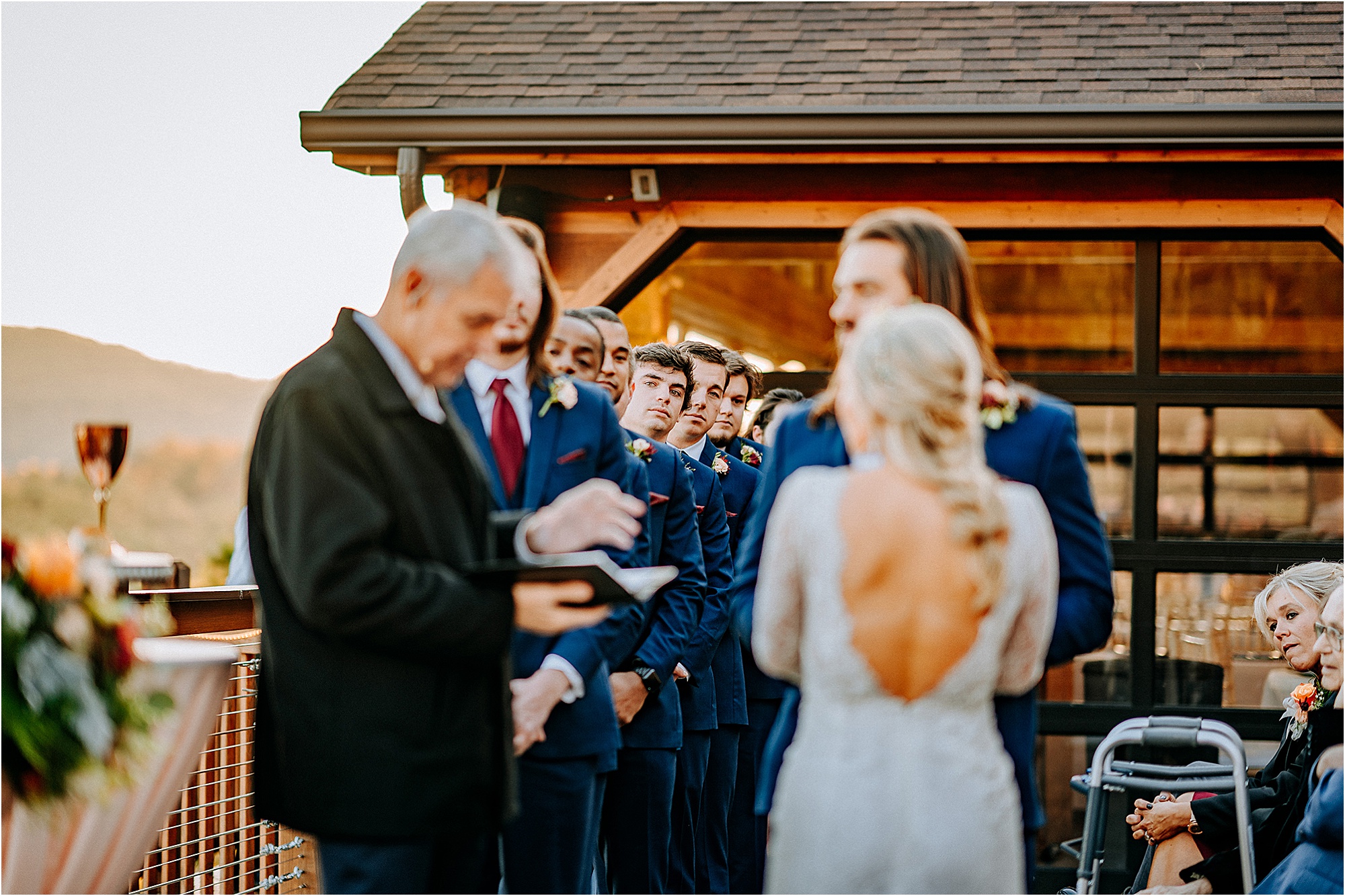 Fall Wedding with Burgundy and Navy Colors