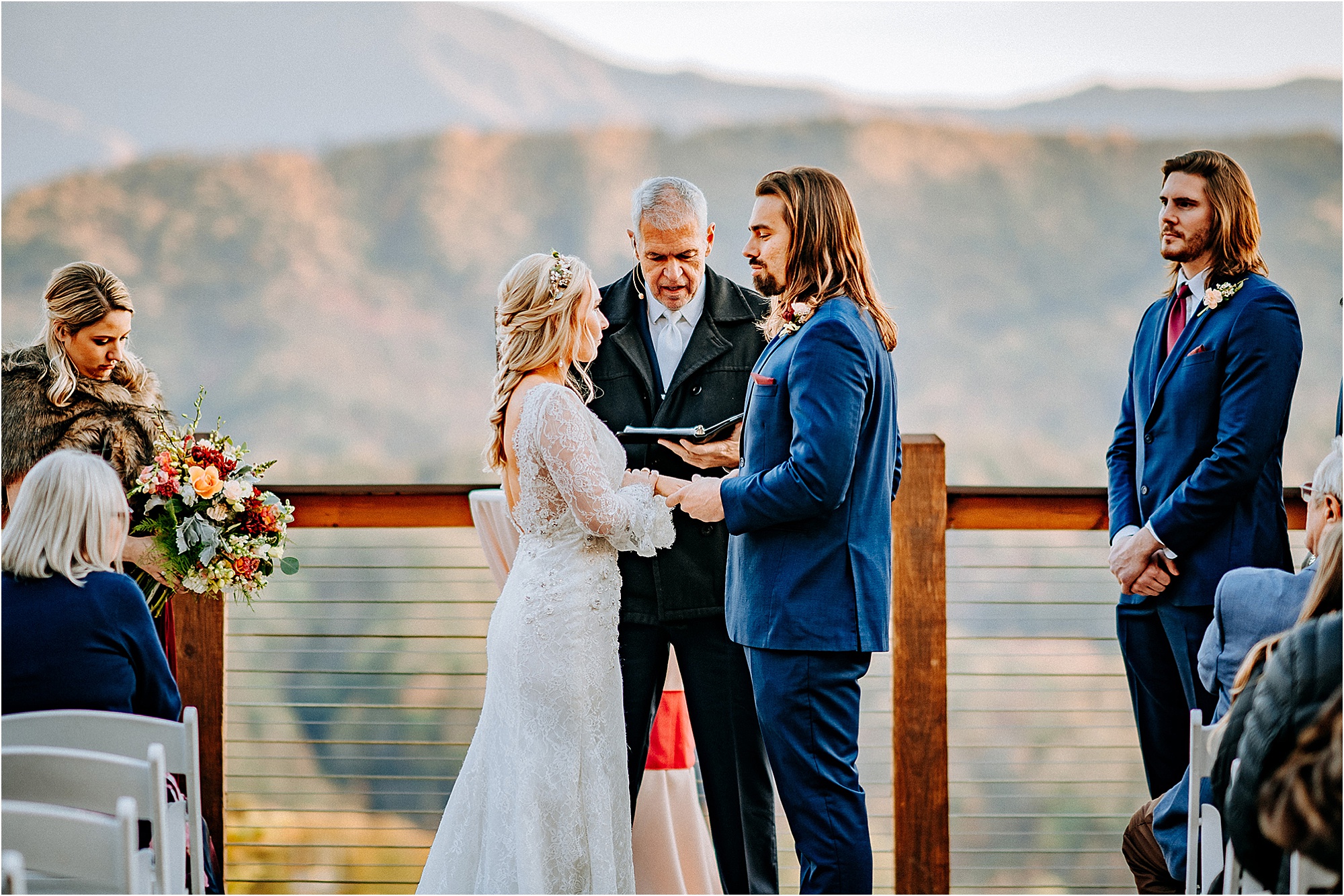 Fall Wedding with Burgundy and Navy Colors