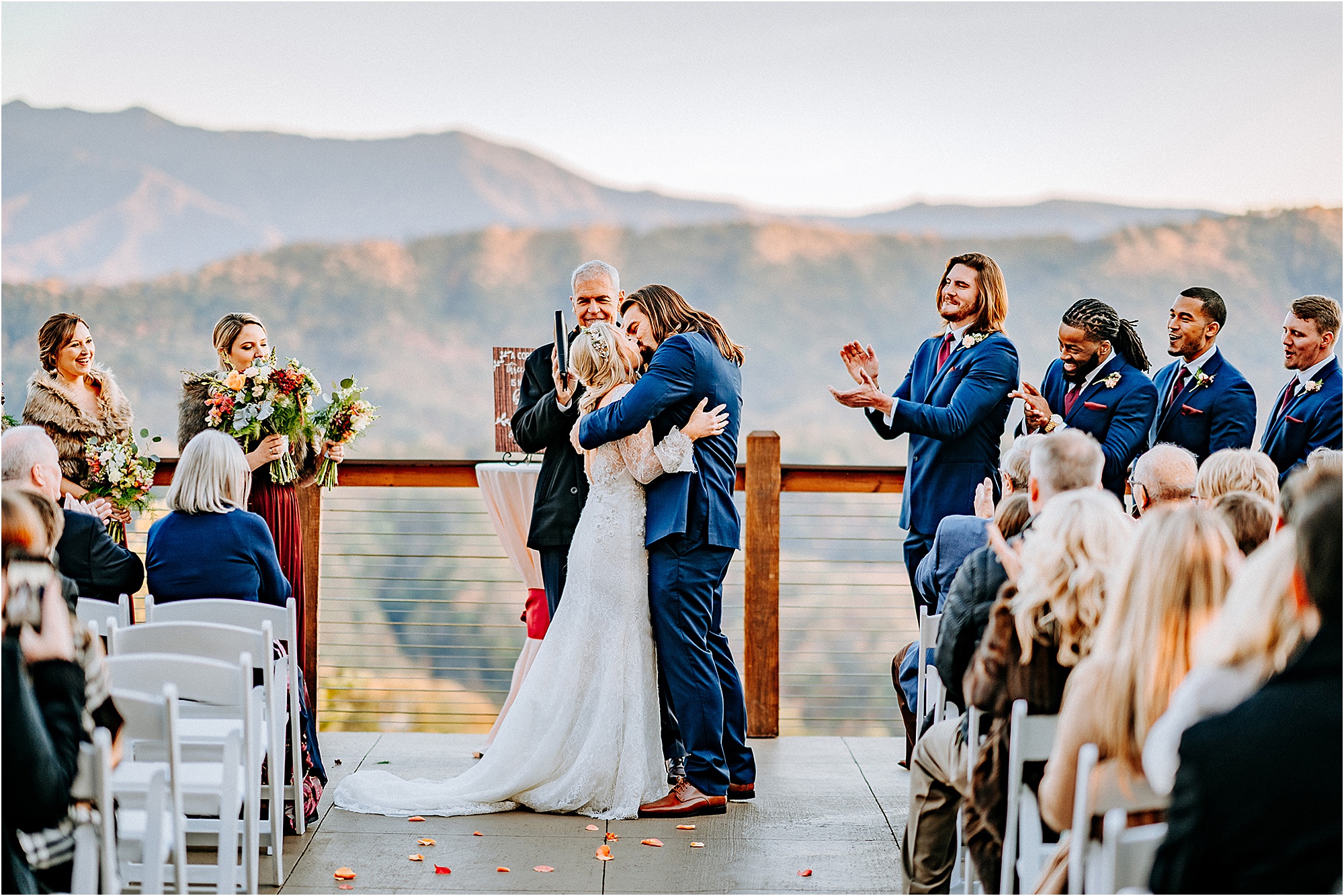 Fall Wedding with Burgundy and Navy Colors