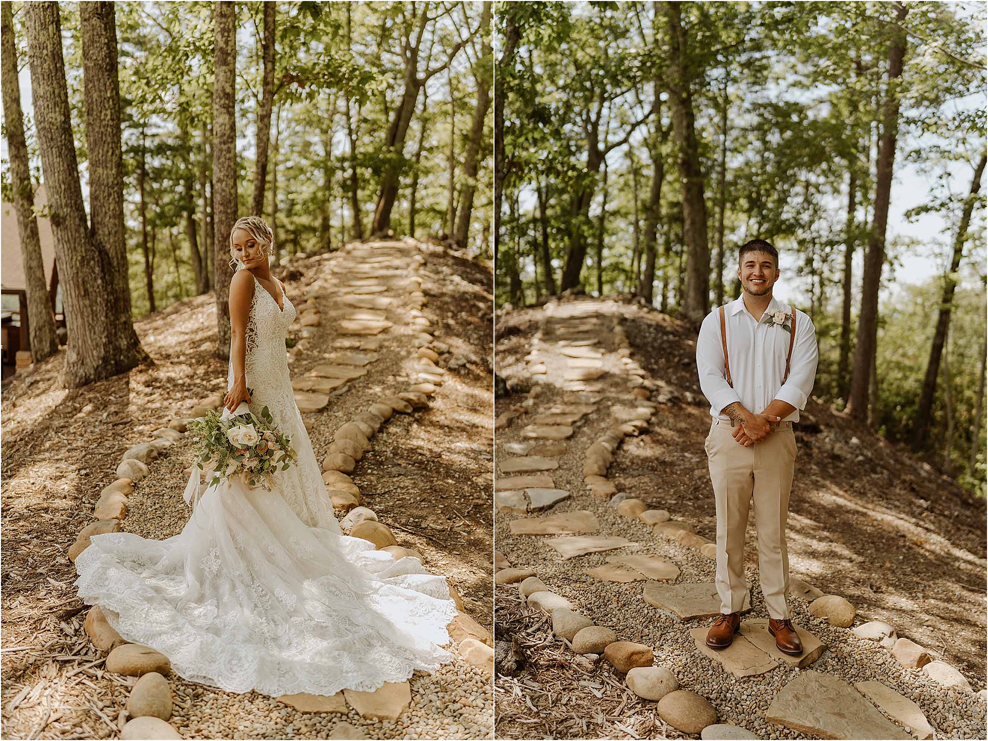 bride and groom portraits at The Magnolia Venue The Knoll