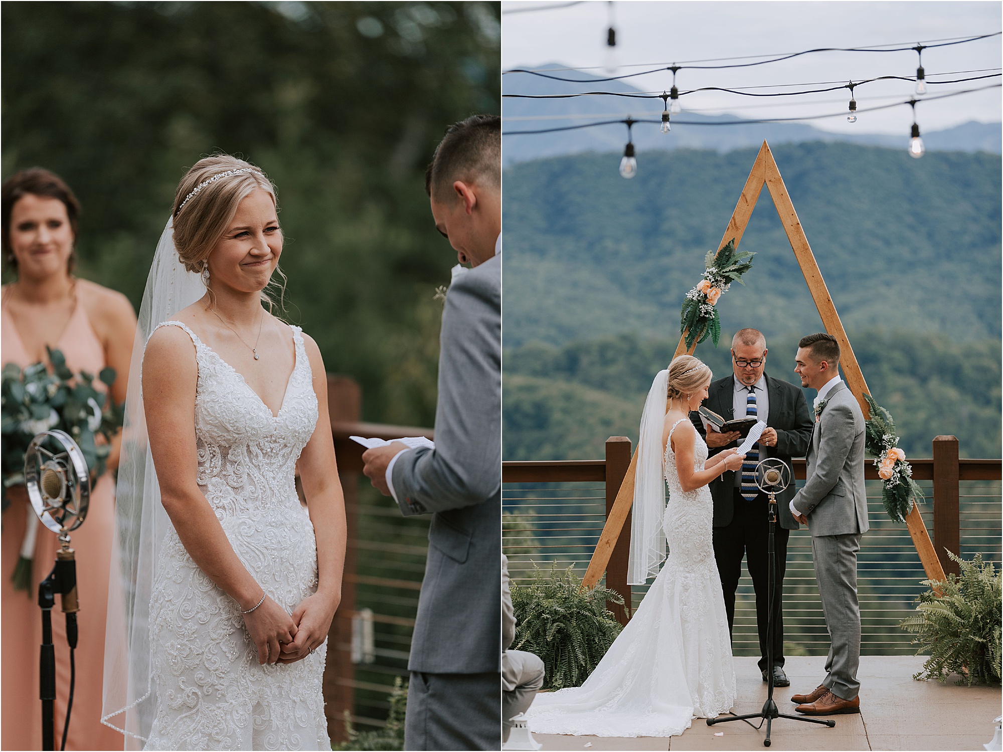 bride and groom exchange wedding vows