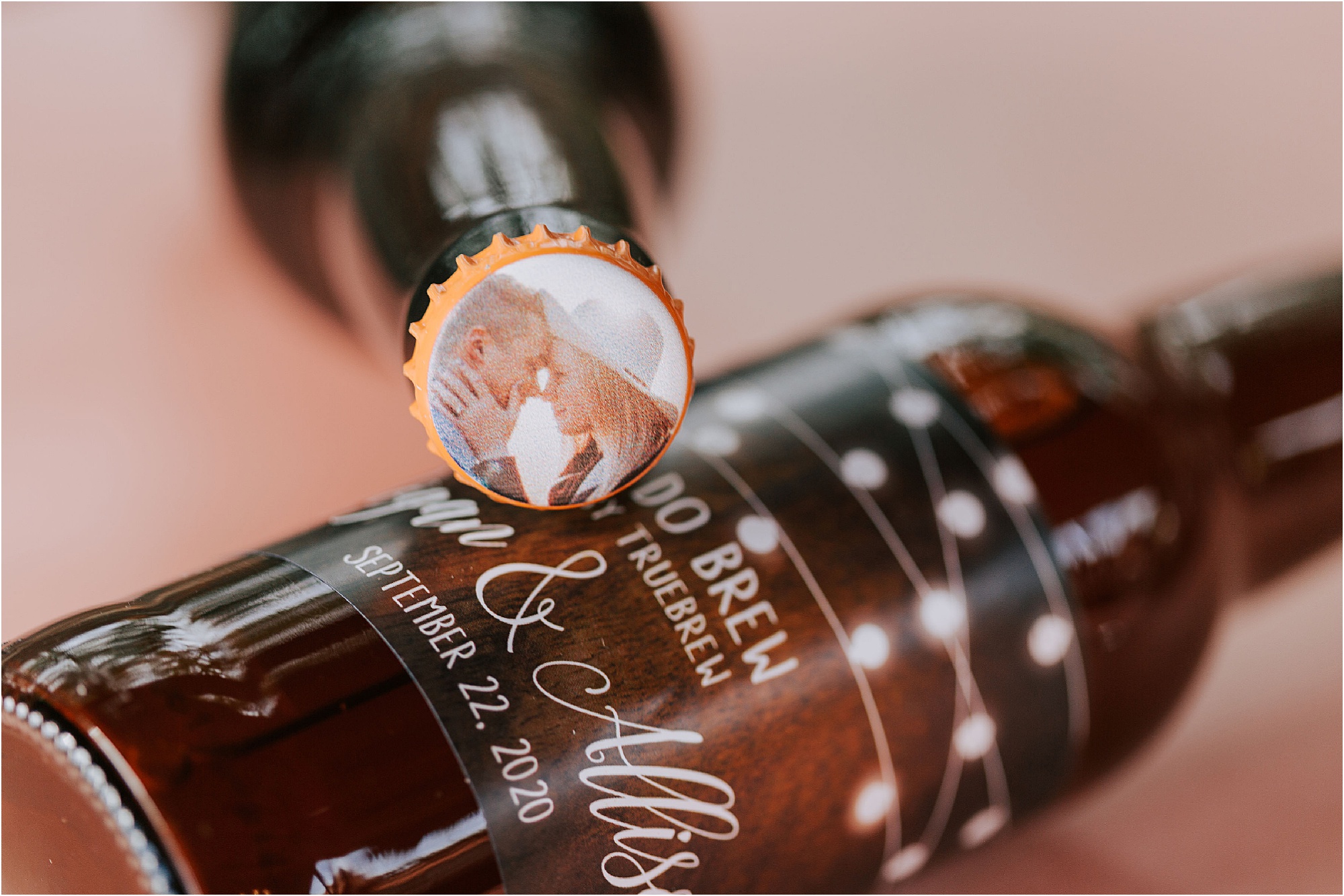 personalized beer bottle tops for wedding