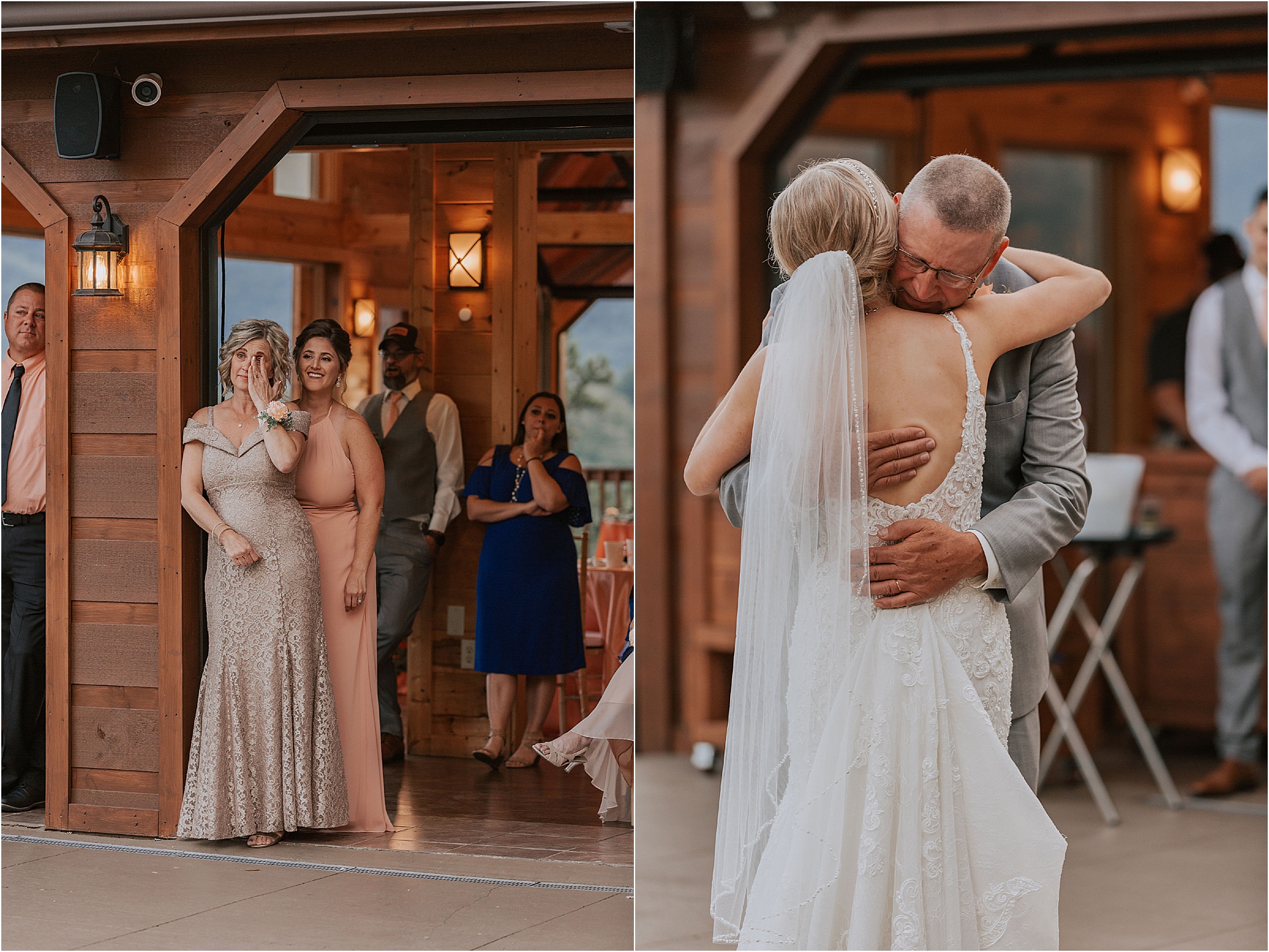 bride and father dance at mountaintop wedding