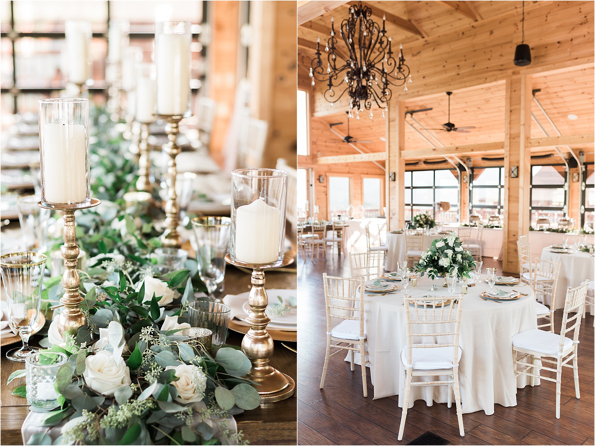 greenery wedding reception table decorations