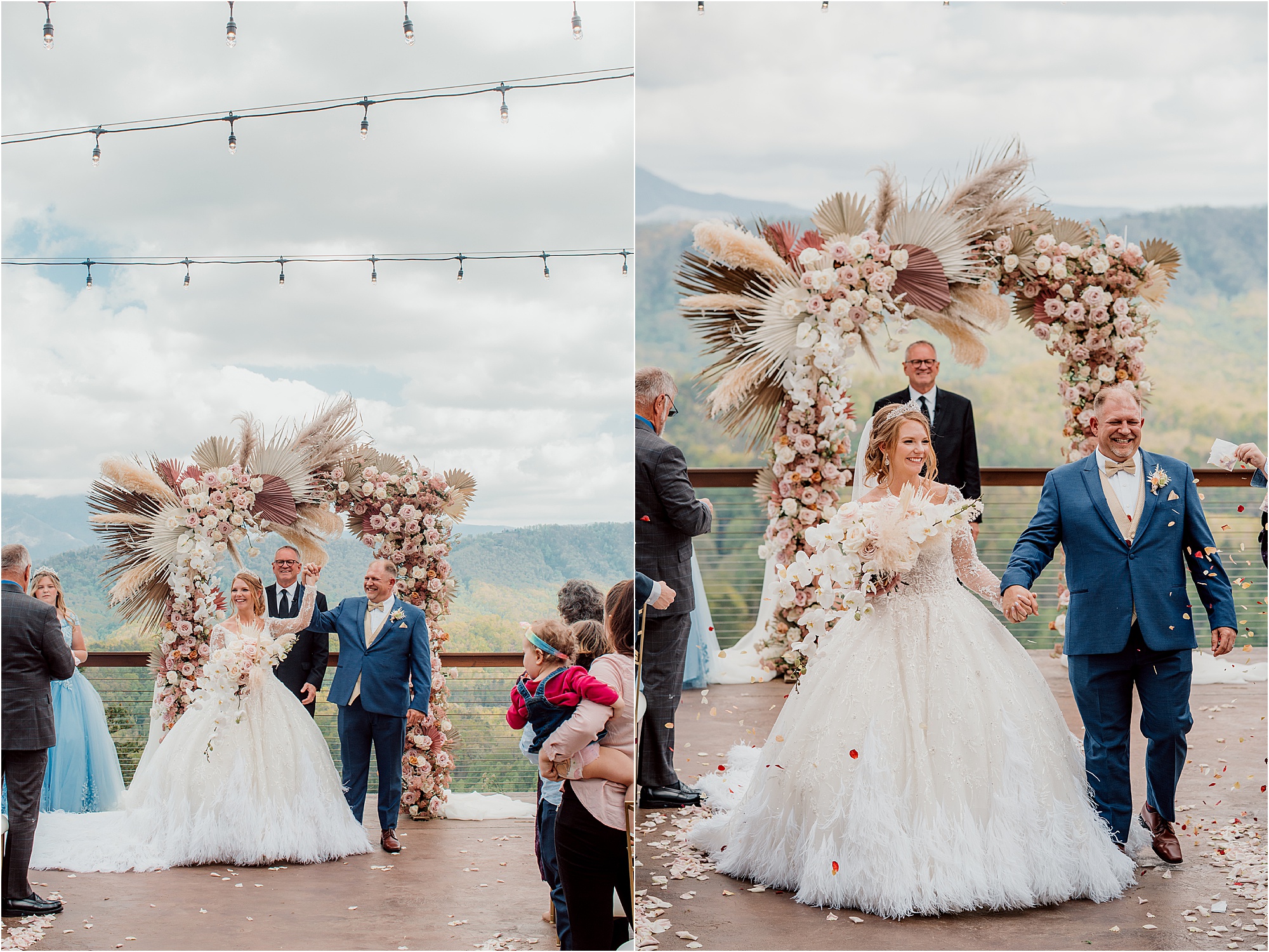 first kiss at wedding ceremony