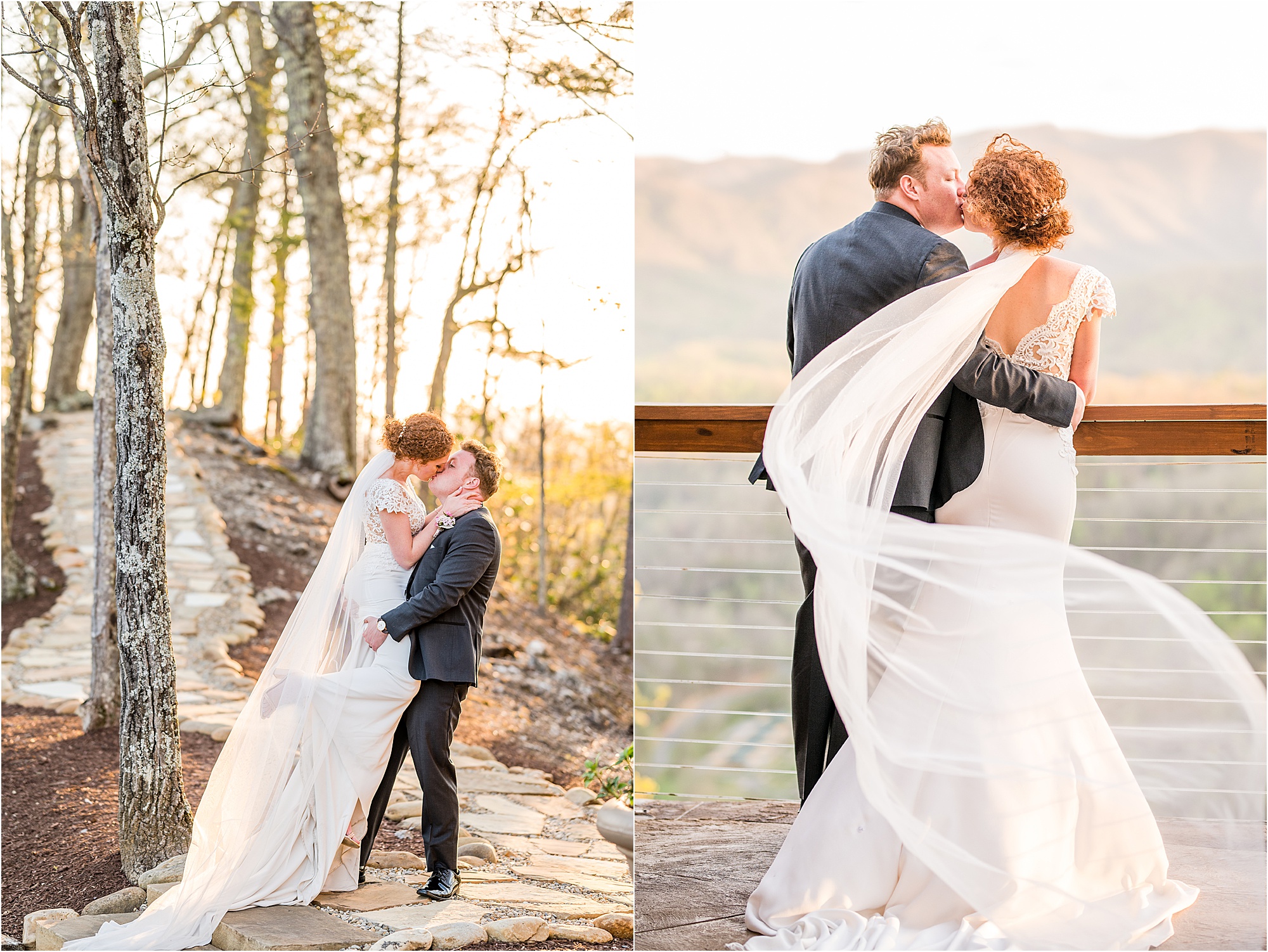 golden hour couple photos at The Magnolia Venue in Pigeon Forge, Tennessee