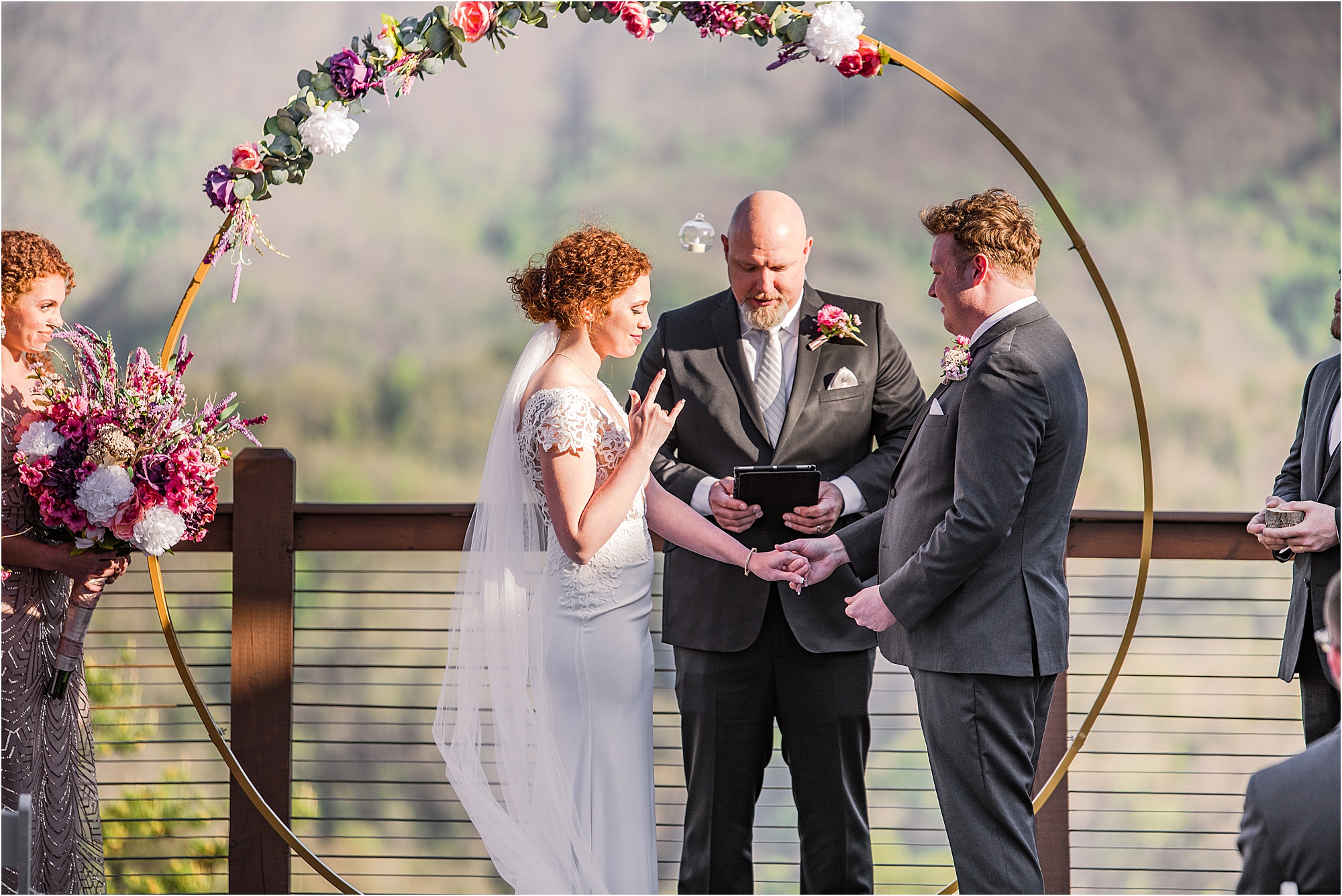 funky and fun Eclectic wedding ceremony