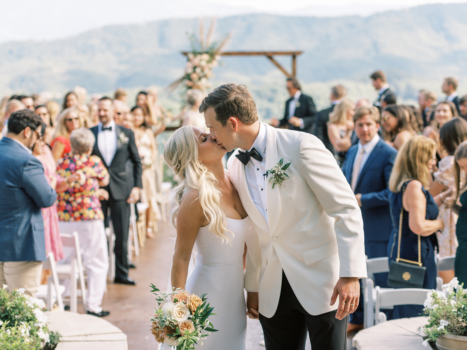 Light and Airy Mountain Wedding in Neutral Tones The Magnolia Venue Smoky Mountain Wedding Venue